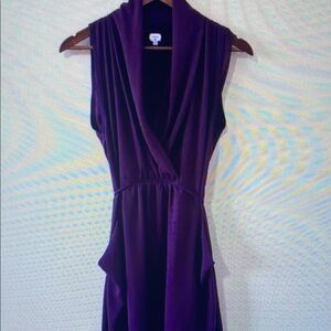 Elegant Purple Sleeveless Dress